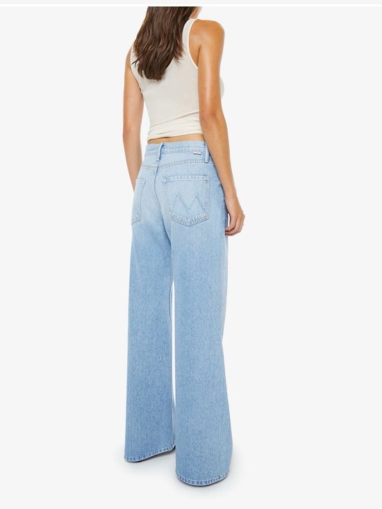 MOTHER Denim - MOTHER Light Blue High-Rise Wide Leg Jeans